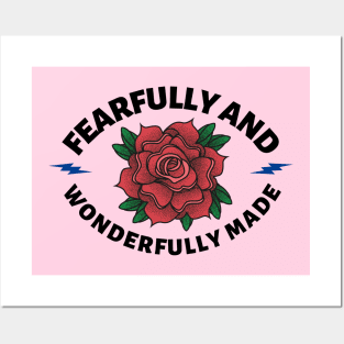Fearfully And Wonderfully Made - Christian Saying Posters and Art